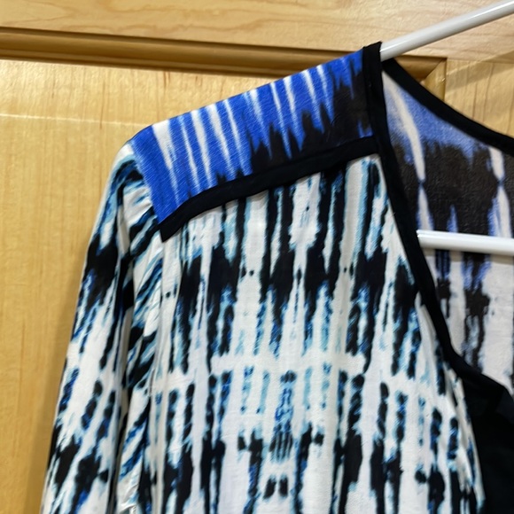 Ava Christine tie dye blue white v-neck tunic top size 1x - Picture 7 of 12